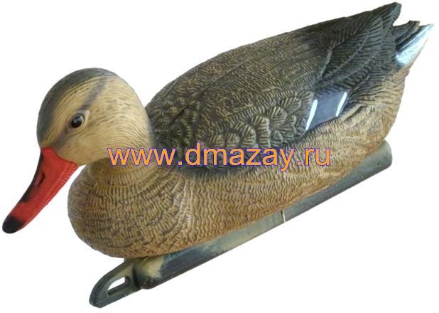 Чучело подсадное кряква утка плавающее килевое пластиковое PRC 7415